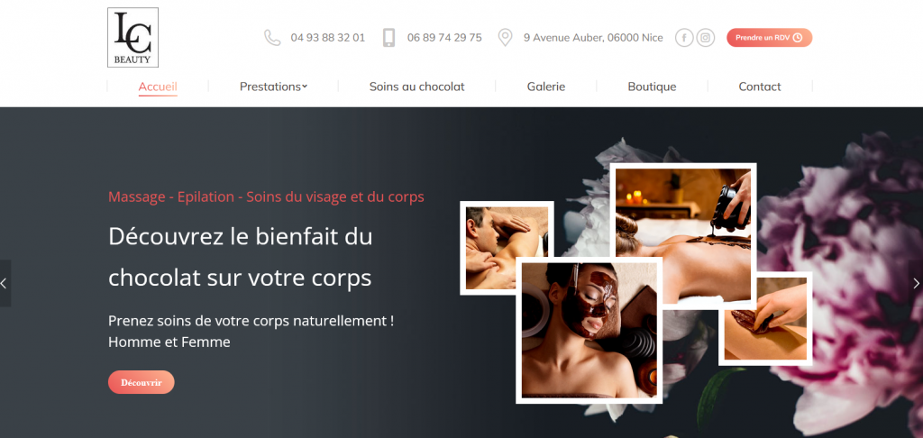 Linda Collins Beauty — site réalisé par OFA Web
