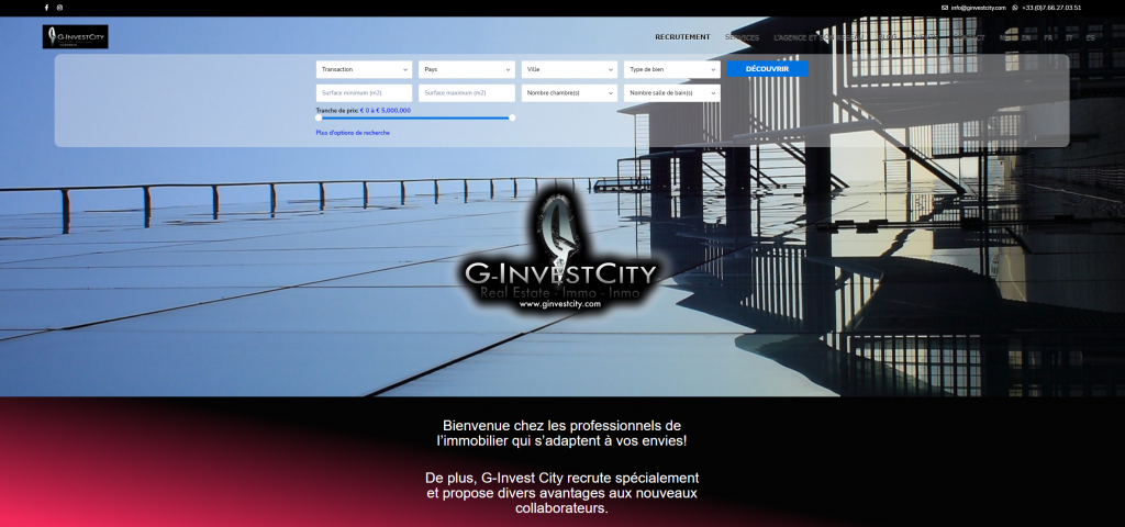 G-invest City — site réalisé par OFA Web