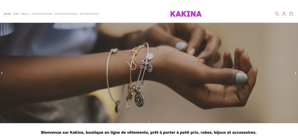 Kakina Boutique — site réalisé par OFA Web