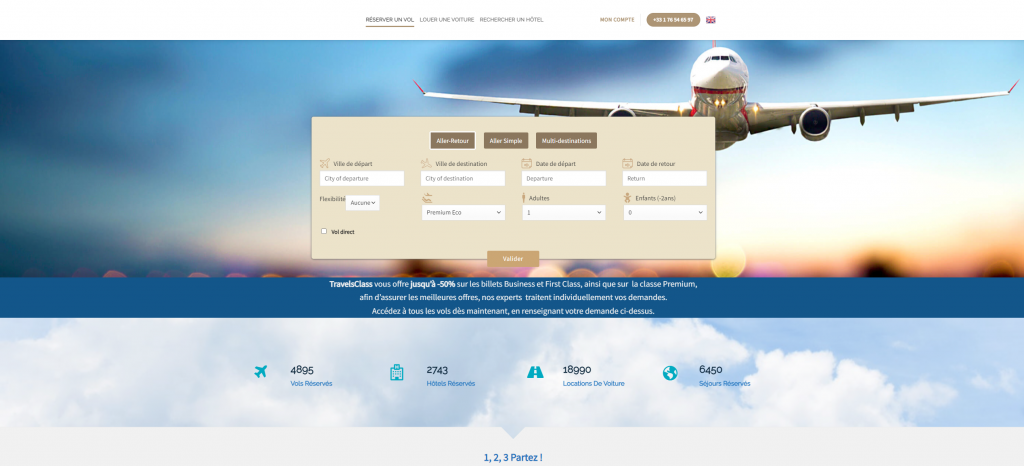 TravelsClass — site réalisé par OFA Web