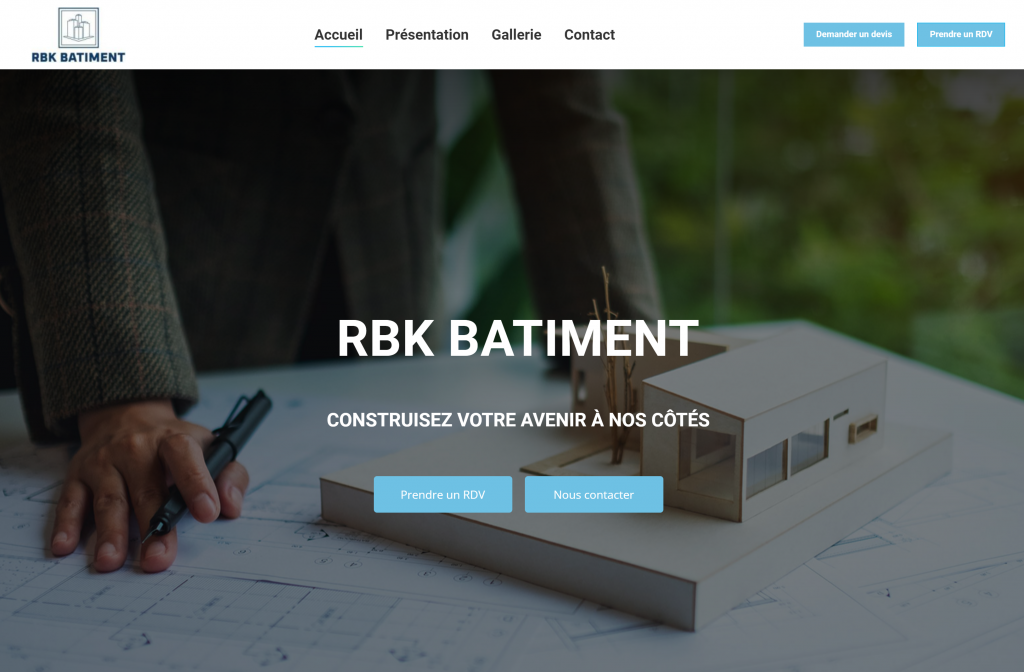RBK Batiment — site réalisé par OFA Web