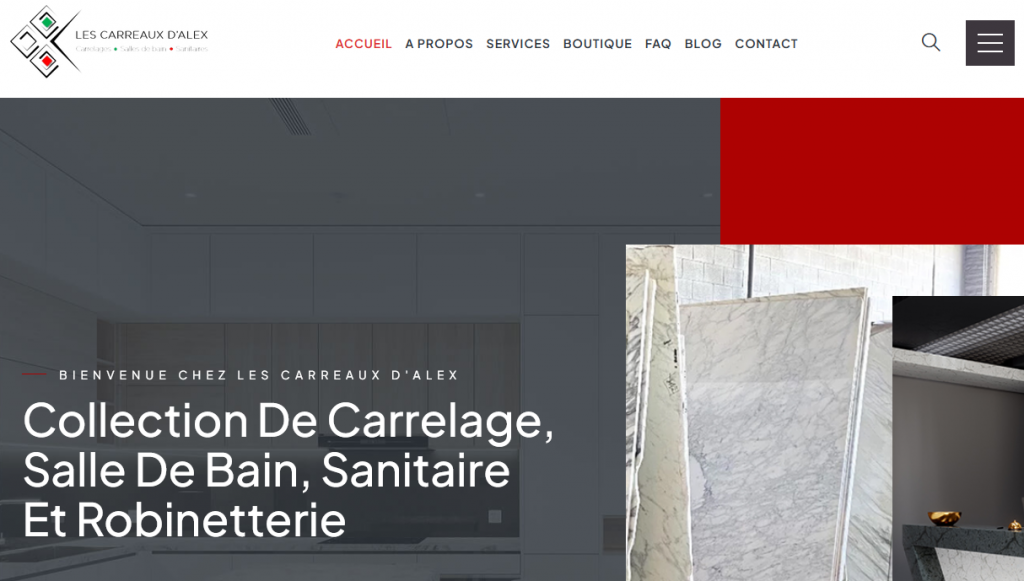Les Carreaux d'Alex — site réalisé par OFA Web